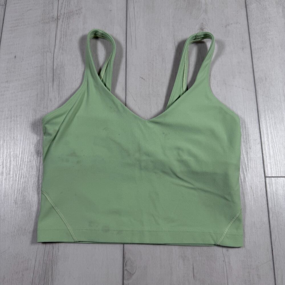 Lululemon Align Tank Top Green Size 4 Light Support A/B Yoga Running Women's